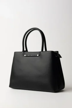 Twin-set Borsa Tote Media con Logo LetteringNERO