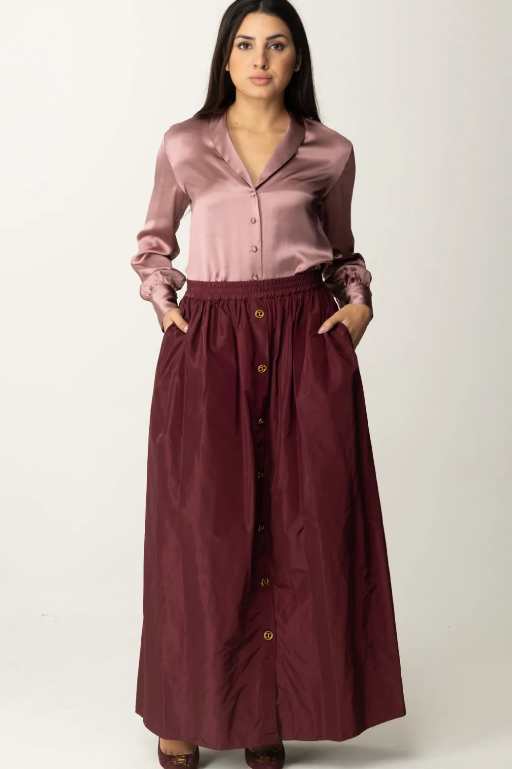 Twin-set Camicia In RasoCHOCOLATE RUBY