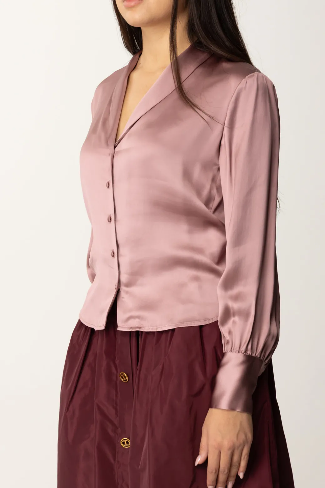 Twin-set Camicia In RasoCHOCOLATE RUBY