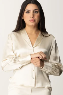Twin-set Camicia In RasoWHITE CREAM