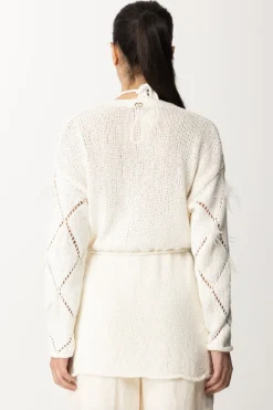 Twin-set Cardigan a Losanghe con PiumetteNEVE