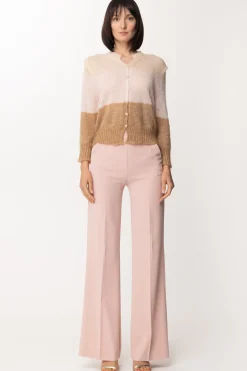 Twin-set Cardigan Bicolor In Misto MohairMUL.RIGHE GOLDEN ROCK