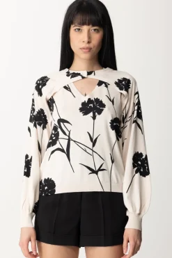 Twin-set Completo Coprispalle e Top StamapatoST.GAROFANO NERO/NEVE