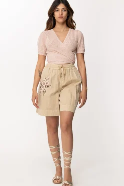 Twin-set Coprispalle Maniche Corte TraforatoROSA PARISIENNE