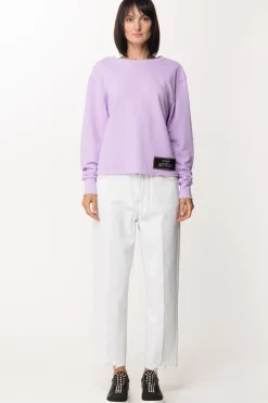Twin-set Felpa con Scollo e Catena Sul RetroPASTEL LILAC
