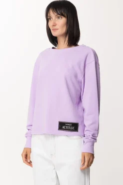 Twin-set Felpa con Scollo e Catena Sul RetroPASTEL LILAC