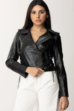 Twin-set Giacca Chiodo In NappaNERO