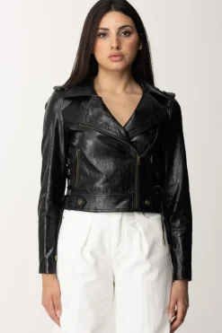 Twin-set Giacca Chiodo In NappaNERO