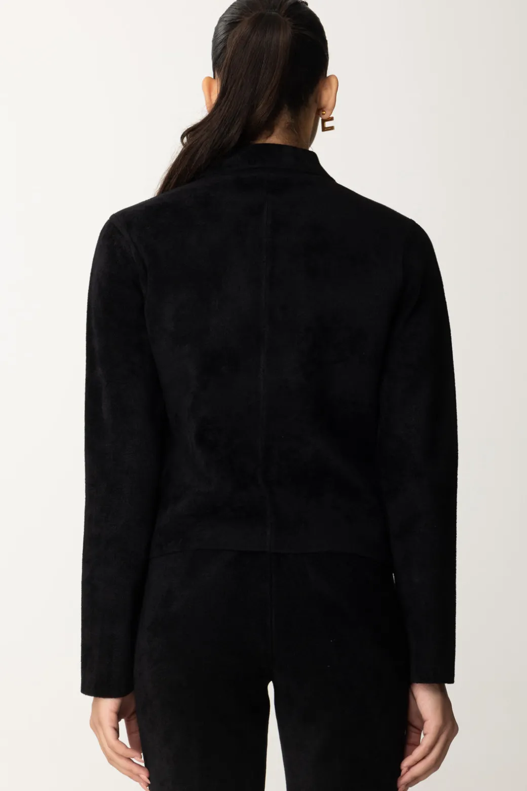 Twin-set Giacca Corta In Maglia con DoppiopettoNERO
