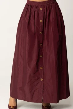 Twin-set Gonna Maxi con BottoniBORDEAUX