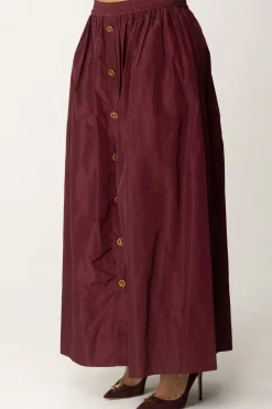 Twin-set Gonna Maxi con BottoniBORDEAUX