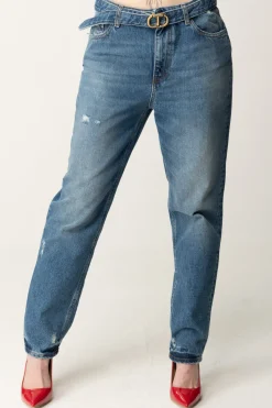 Twin-set Jeans con Cintura Logo Oval TDENIM