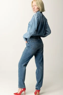 Twin-set Jeans con Cintura Logo Oval TDENIM