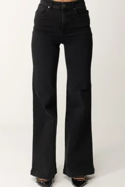 Twin-set Jeans Flare a Vita AltaDENIM NERO