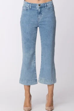 Twin-set Jeans Vita Bassa a Zampa CropDENIM OCEANO