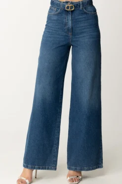 Twin-set Jeans Wide Leg con CinturaDENIM