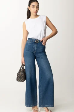 Twin-set Jeans Wide Leg con CinturaDENIM