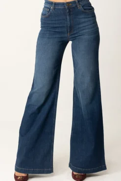 Twin-set Jeans Wide Leg In Cotone StretchDENIM MEDIO