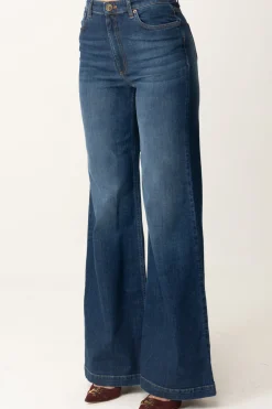 Twin-set Jeans Wide Leg In Cotone StretchDENIM MEDIO