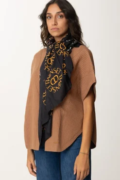 Twin-set Kefiah con Stampa a Logo RoundedST.MULTICOLOR OVAL T NERO