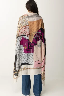 Twin-set Kefiah In Modal con Mix Di StampeST.MIX FOULARD LIGHT NUDE