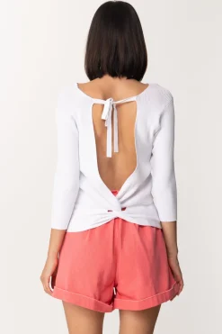 Twin-set Maglia a Costine con Fiocco Sul RetroICE