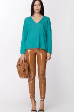 Twin-set Maglia Ampia con Scollo a V 8 (fallato)VERDE