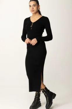 Twin-set Maglia con Dettagli LogatiNERO