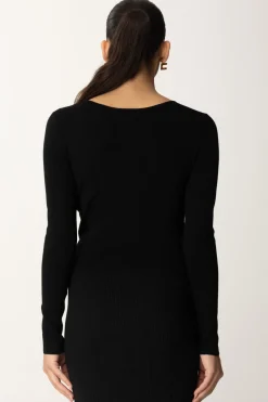 Twin-set Maglia con Dettagli LogatiNERO