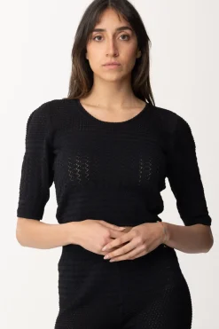 Twin-set Maglia con Mix Di PuntiNERO
