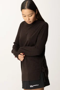 Twin-set Maglione Ampio In CashmereCOFFEE CHOCOLATE