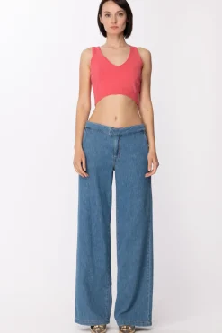 Twin-set Micro Top In Viscosa a CostineAZALEA