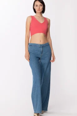 Twin-set Micro Top In Viscosa a CostineAZALEA