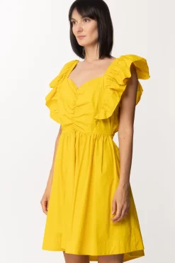 Twin-set Mini Abito In Popeline con VolantMIELE CHIARO