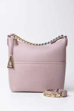 Twin-set Mini Hobo Bag con Catena e Charm LogatoROSA VINTAGE