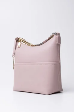 Twin-set Mini Hobo Bag con Catena e Charm LogatoROSA VINTAGE