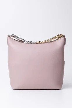 Twin-set Mini Hobo Bag con Catena e Charm LogatoROSA VINTAGE