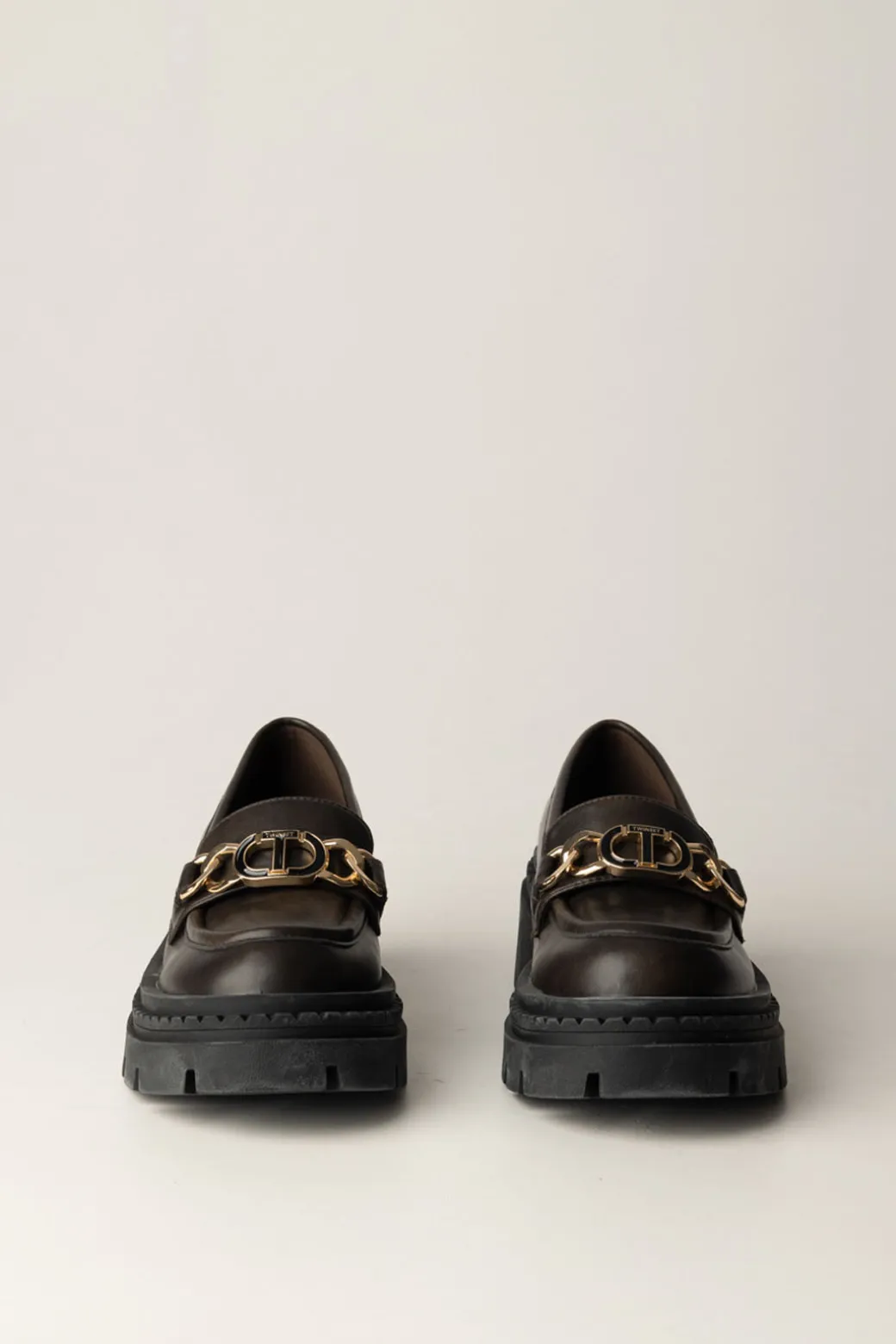 Twin-set Mocassini Platform con Dettaglio LogatoCOFFEE CHOCOLATE