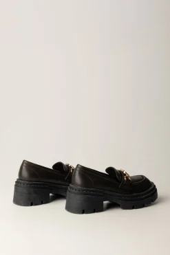 Twin-set Mocassini Platform con Dettaglio LogatoCOFFEE CHOCOLATE