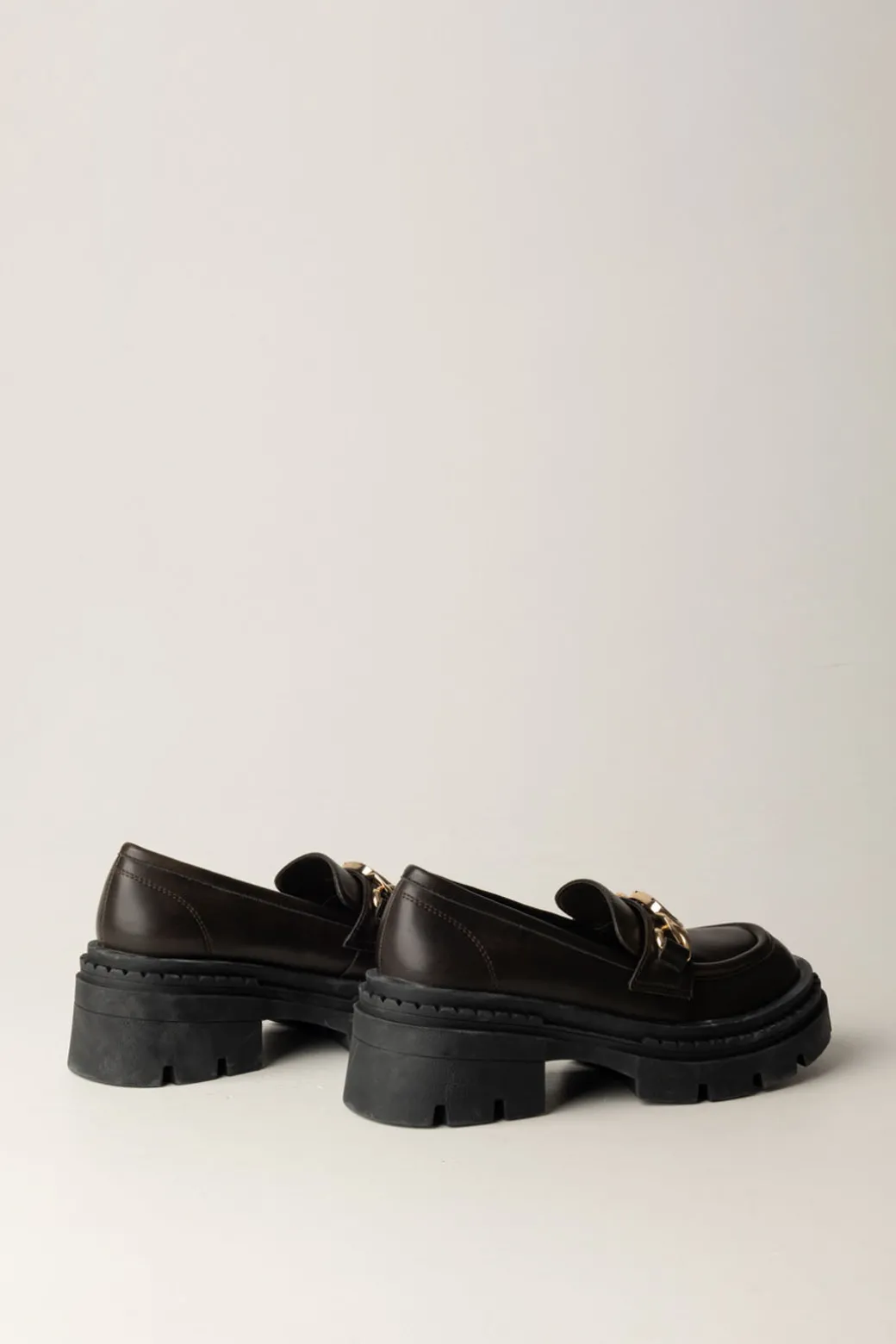 Twin-set Mocassini Platform con Dettaglio LogatoCOFFEE CHOCOLATE