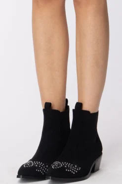 Twin-set My Twin - Tronchetti Scamosciati con BorchietteNERO