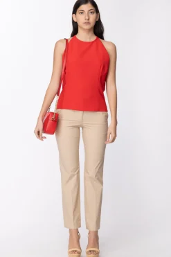 Twin-set Pantalone a Sigaretta In PopelineNOUGAT