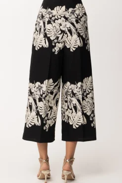 Twin-set Pantalone Ampio con Stampa FlorealeST.FIORE GRAFICO NERO