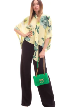 Twin-set Pantaloni Ampi a Vita AltaNERO