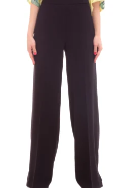 Twin-set Pantaloni Ampi a Vita AltaNERO