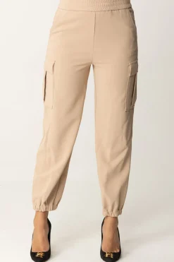 Twin-set Pantaloni Cargo con ElasticoLIGHT BEIGE