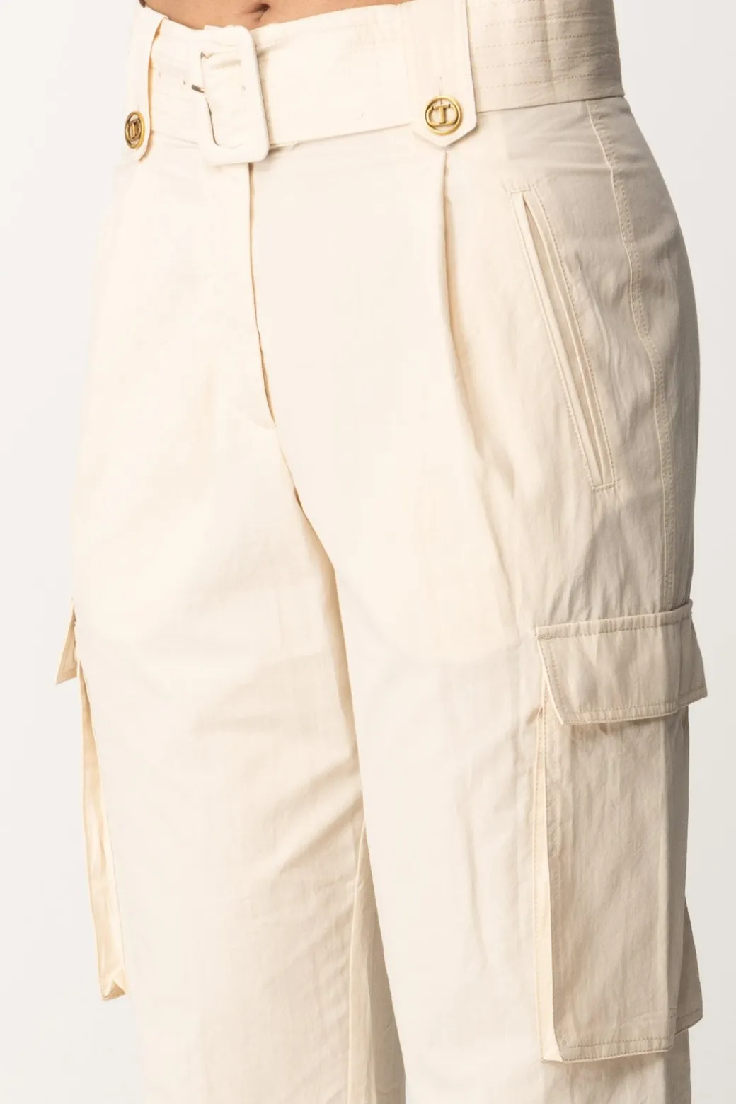 Twin-set Pantaloni CargoPARCHMENT