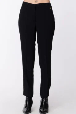 Twin-set Pantaloni Classici con Tasche a FilettoNERO