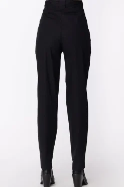 Twin-set Pantaloni con Ricamo Fiore e FusciaccaNERO