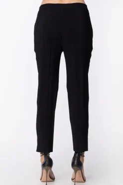 Twin-set Pantaloni con Vita Arricciata e Spacchetti Alla CavigliaNERO